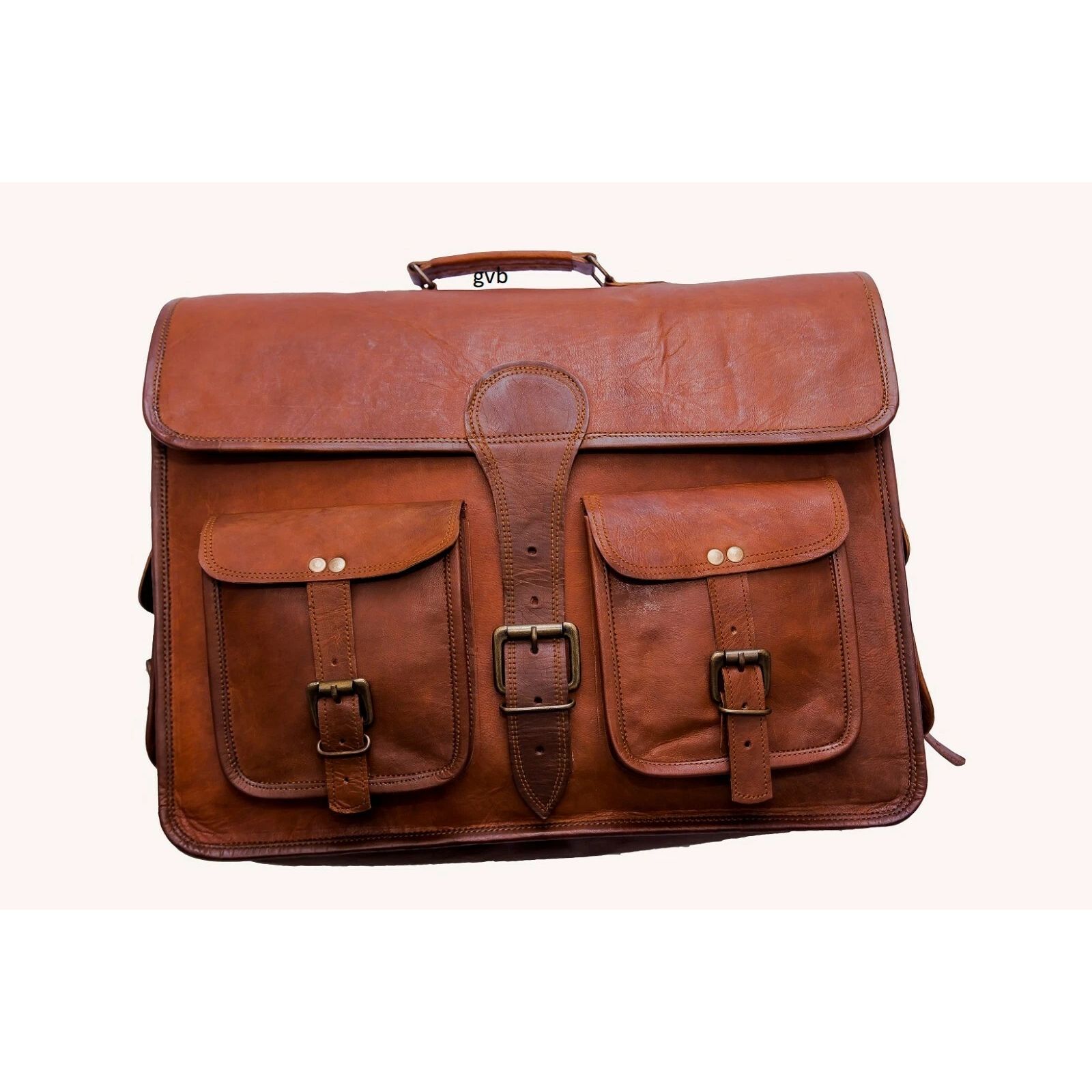 

Мужская кожаная деловая сумка-мессенджер для ноутбука через плечо, офисная сумка Stellar 15 x 11 x 4 in