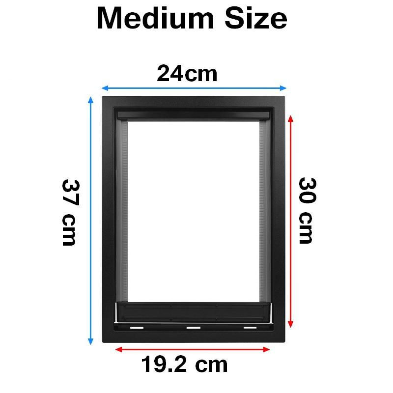 Inner Flap 30*19.2cm Dog Door for Wooden Doors HQ ABS Flame PVC Enter Outer Anti Raining Cover Insulated Cold Weather