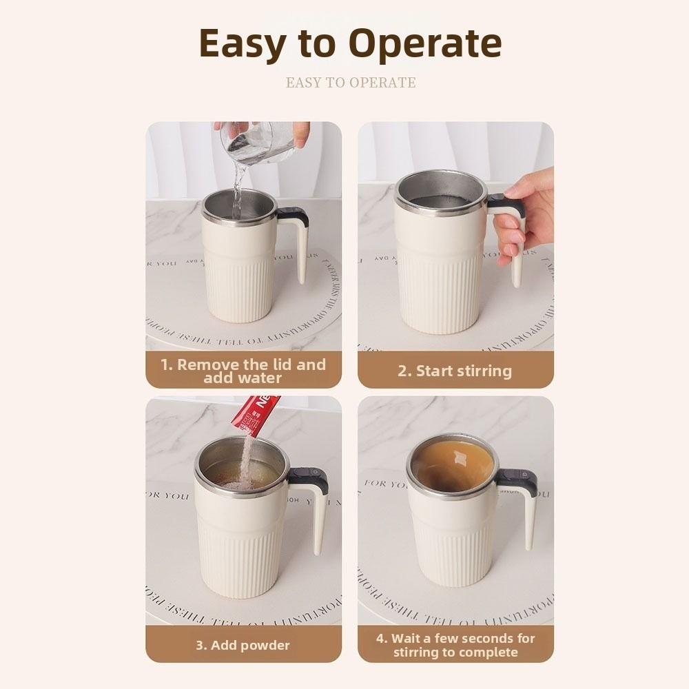400ml Capacity Mixing Cup Temperature Display Electric Coffee Mug Self Stirring Mug  Travel Use