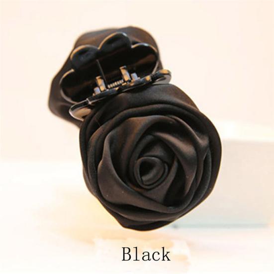 Hair Clip Roes Flower Shape Sturdy Elegant Rose Flower Hair Claws for Gift