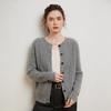 Women's Thick Cashmere Cardigan: Cable Knit, Long Sleeve, Slimming, Warm, Round Neck, Single-Breasted