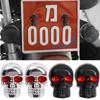 2pcs Skull Head Screws Motorcycle License Plate Frame Modification Bolt Screw Car Motorcycle Metal Fastener Bolt Cap Accessories