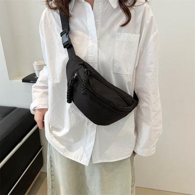 New Women's Shoulder Bag Fashion Girls Crossbody Bag Girls Sports Chest Bag Niche Personality Men's Belt Bag Oxford Fabric