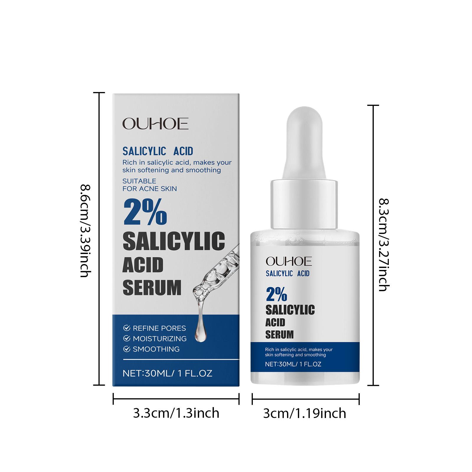 

Сыворотка с 2% салициловой кислотой Сужение деликатных пор Эссенция для лица Увлажняющая Мягкое сужение пор Удаление акне Сыворотка Уход за кожей лица 30ml