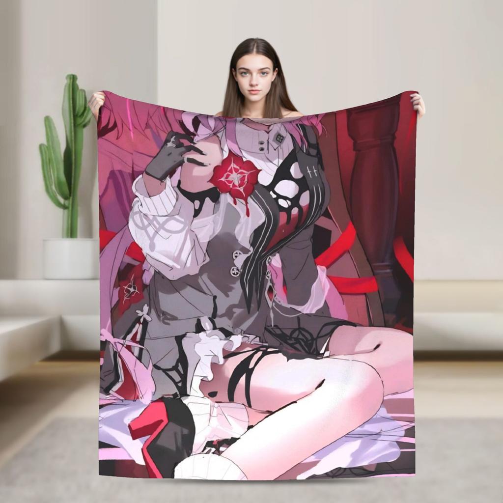 Super Warm BlanketKids Adult Camping Honkai Star Rail Throw Blanket  Flannel Bedspread For Outdoor Novelty Sofa Bed Cover