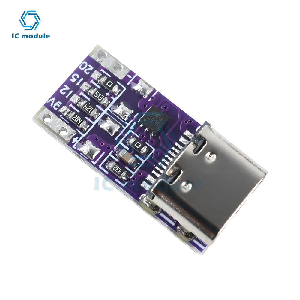 Type C PD3.1 PD3.0 QC3.0 Fast Charging Decoy Trigger 9V 12V 20V 28V 36V 48V DC Adjustable Voltage Power Module