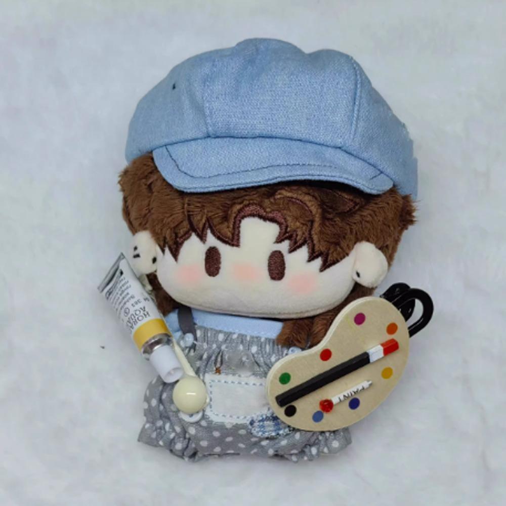 Little Painter Doll Clothes Outfit Cowboy Hat Doll Clothes Set  10cm Cotton Doll