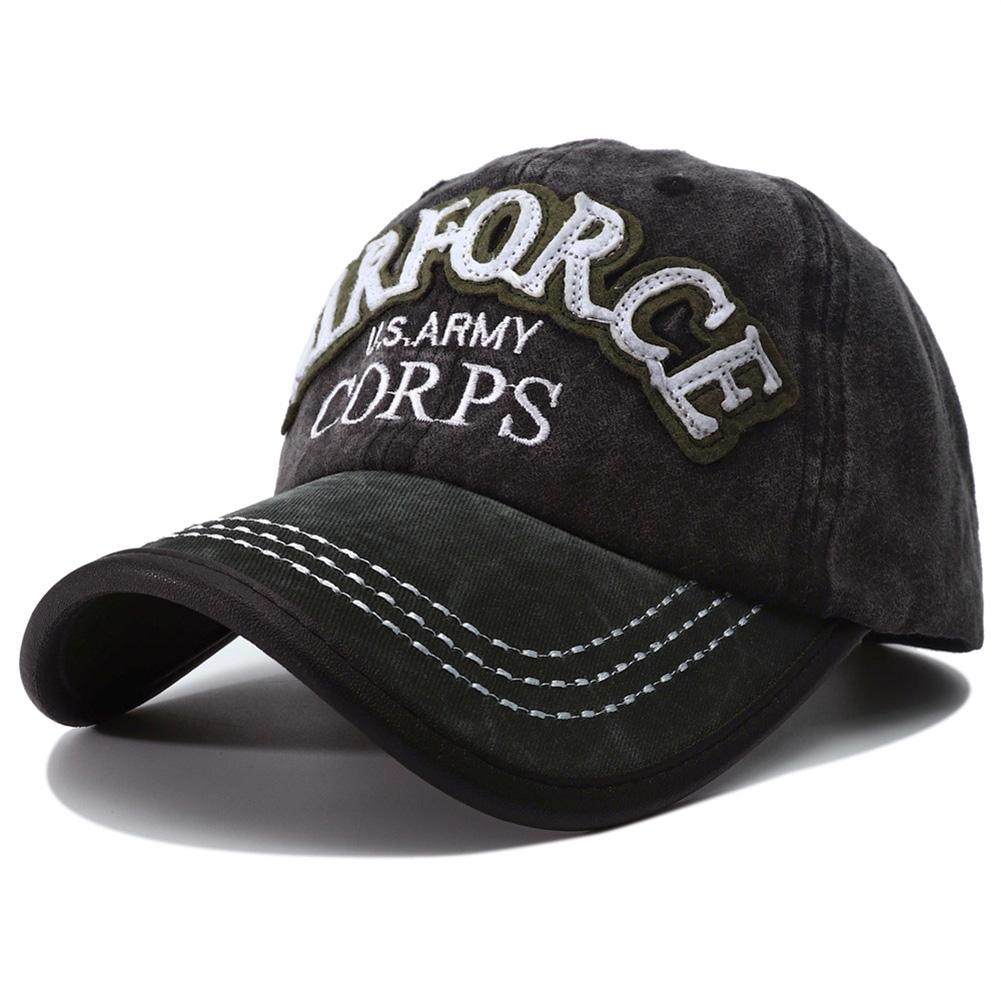Trucker Dad Outdoor Casual Style Street Urban Hop Hip Hat Snapback Adjustable Cotton Washed Cap Baseball Vintage Stitching Embroidered U.S.Army Trendy