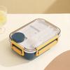 1300ML Lunch Box Plastic Portable Compartment Bento Box Microwave Students Office Food Container with Fork and Spoon Tableware