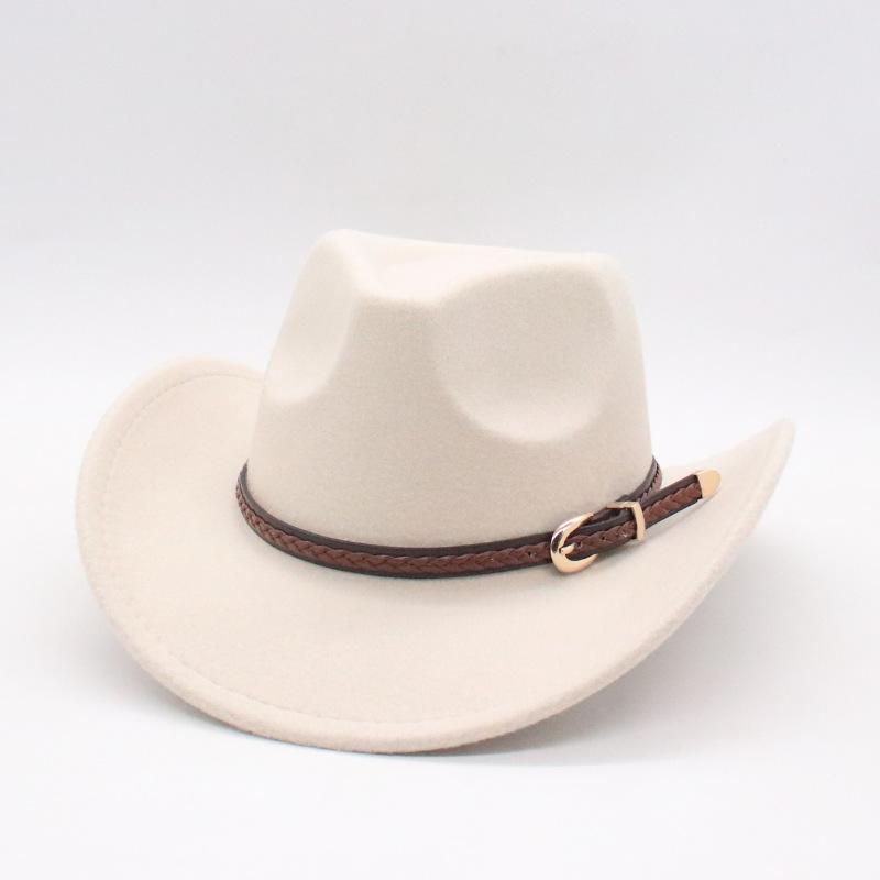 

Tibetan Woolen Top Hat Thickened Woolen Felt Hat Xizang Large Edge Belt Hat Men S And Women S Spring And Autumn Western Cowboy Hat one size fits all [d peach cow]