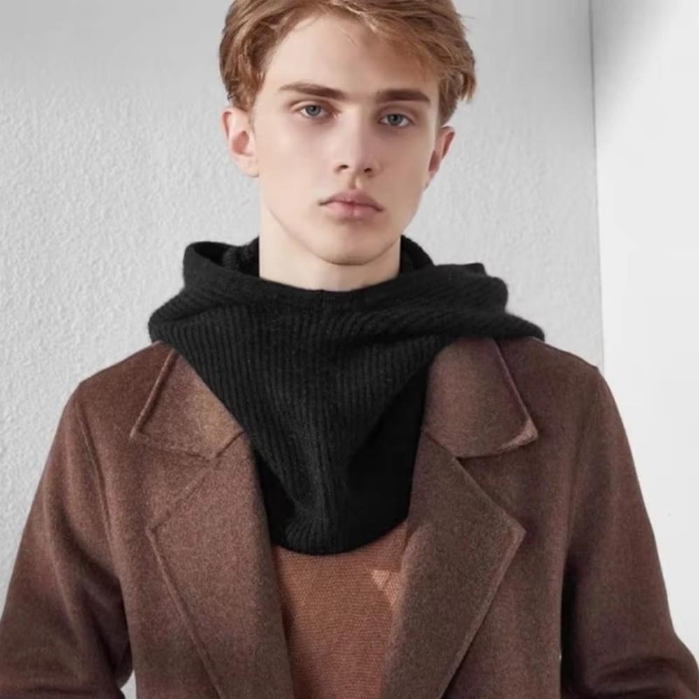 Bonnet à capuche tricoté épais pour l'hiver, chaud et isolant, pour les activités de plein air hivernales