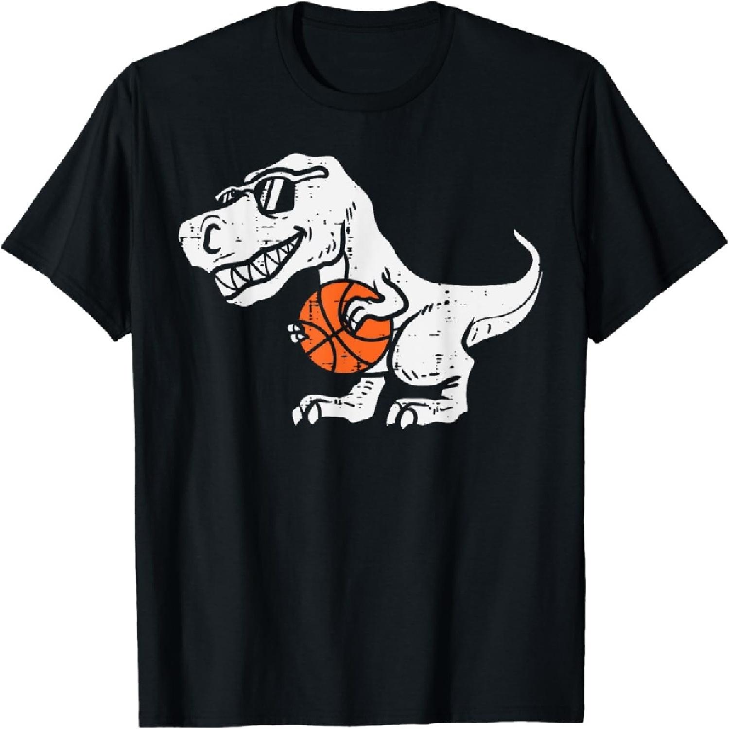 Trex Dinosaur Basketball Cute Sport Toddler Player Kids Boys T-Shirt XXXXXL разноцветный