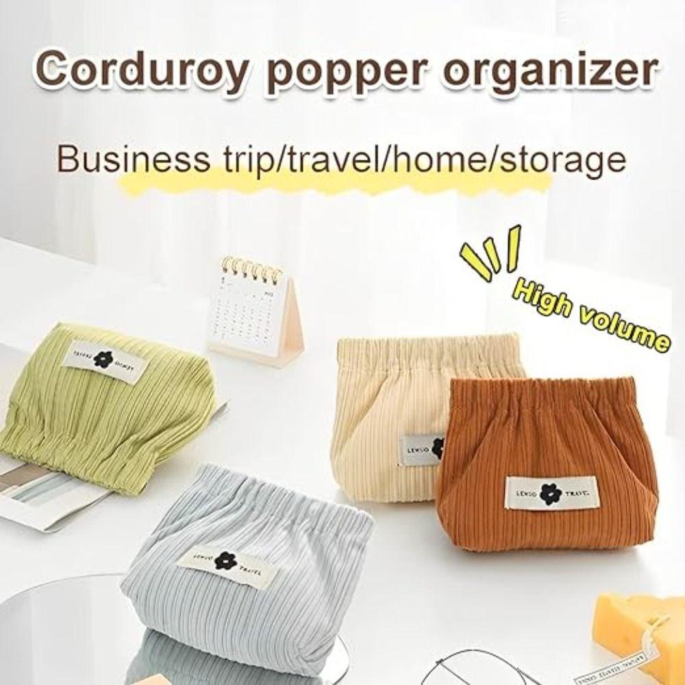 

Corduroy Shrapnel Bag Mini Change Storage Bag Fashion Cosmetic Bag Girl фіолетовий