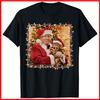 Funny Trump Christmas for Cat Lovers Black Cotton T-Shirt S-5XL
