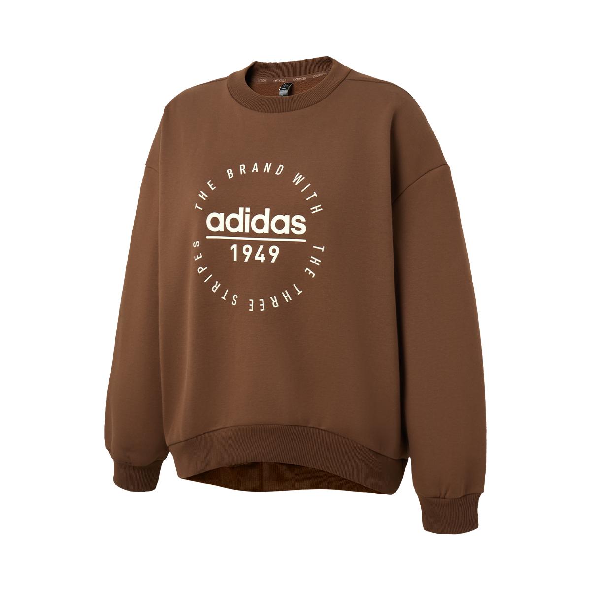 

Adidas Fleece Lined Crew Neck Pullover Sweatshirt Women s Coffee JX9410 A/L