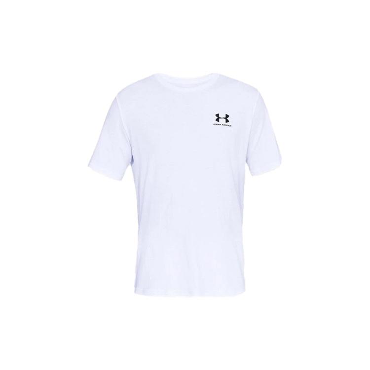 Under Armour UA Sportstyler Logo Training Sports Short Sleeve Couple Style White Men s 1326799-100 S
