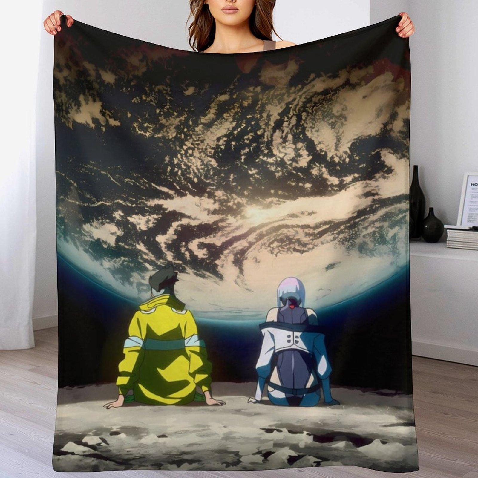 Cyberpunk EdgeRunners Moon Lucy David Throw Blanket Air Conditioner Soft Blanket for Office Home 102x76cm(40x30in)