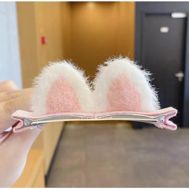 1 Pair Women Plush Hair Clip Fashion Colorful Cat Ear Hairpin Female Small Hair Clip Girls Hair Accessories