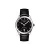 Pr100 Serie Quarzwerk Graviertes Zifferblatt Uhr 39mm Schwarzes Zifferblatt Edelstahlgehäuse Lederarmband Herrenuhren T101.451.16.051.00