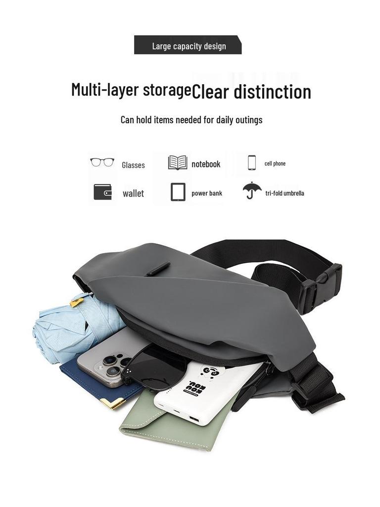 Men's High-End Travel Multifunctional Crossbody Shoulder Bag – Slant Style Outdoor Chest and Waist Small Backpack