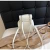 Ielgy Silver Backpack Ladies All-Match Chain Commuter Small Backpack