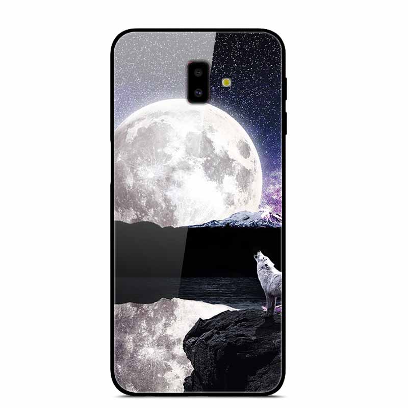 For Samsung J6 Plus Cases J4Plus J8 2018 Fashion Tempered Glass Hard Back Case For Samsung Galaxy J8 2018 Cover J6 J4 2018 Funda