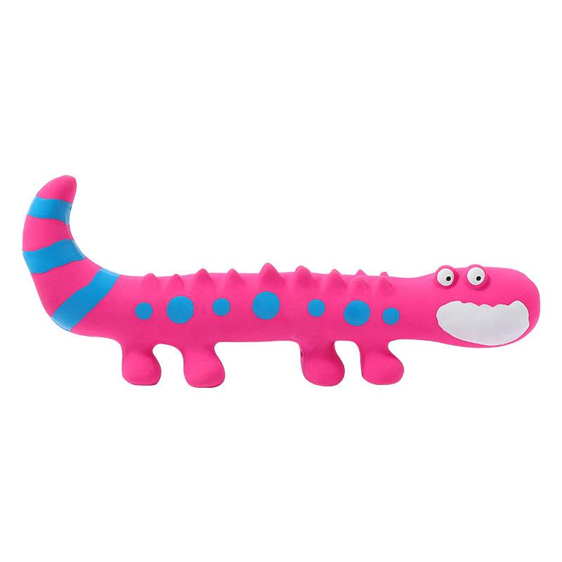 Dog Chew Toy Latex Lizard Squeaky Pet Toys For Small Medium Dogs Interactive Funny Dog Sounding Training Toy Pet Supplies розовый