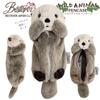 BESTEVER Animale Sălbatice Plush Creion Vidră de Mare 48138 Toc, Pungă, Design,