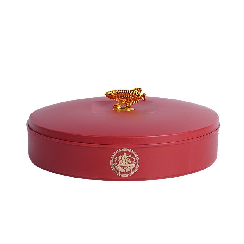 Creative New Year Candy Box Light Luxury Household Snack Dried Fruit Storage Box Wedding Festive Multi-Grid Nut Plate