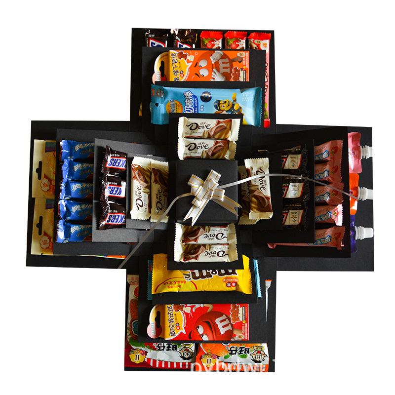 Five-Layer Exploding Surprise Gift Box with Candy Snacks