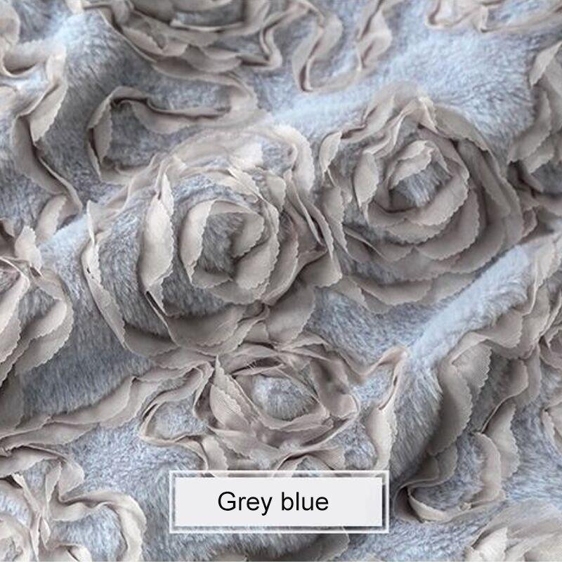 140*50cm Şakayık Tavşan Kadife İşlemeli Peluş Kumaş Kalın Suni Kürk Kumaş Kışlık Mont Kürk Yaka Giysi Fotoğraf Aksesuarları Dekor