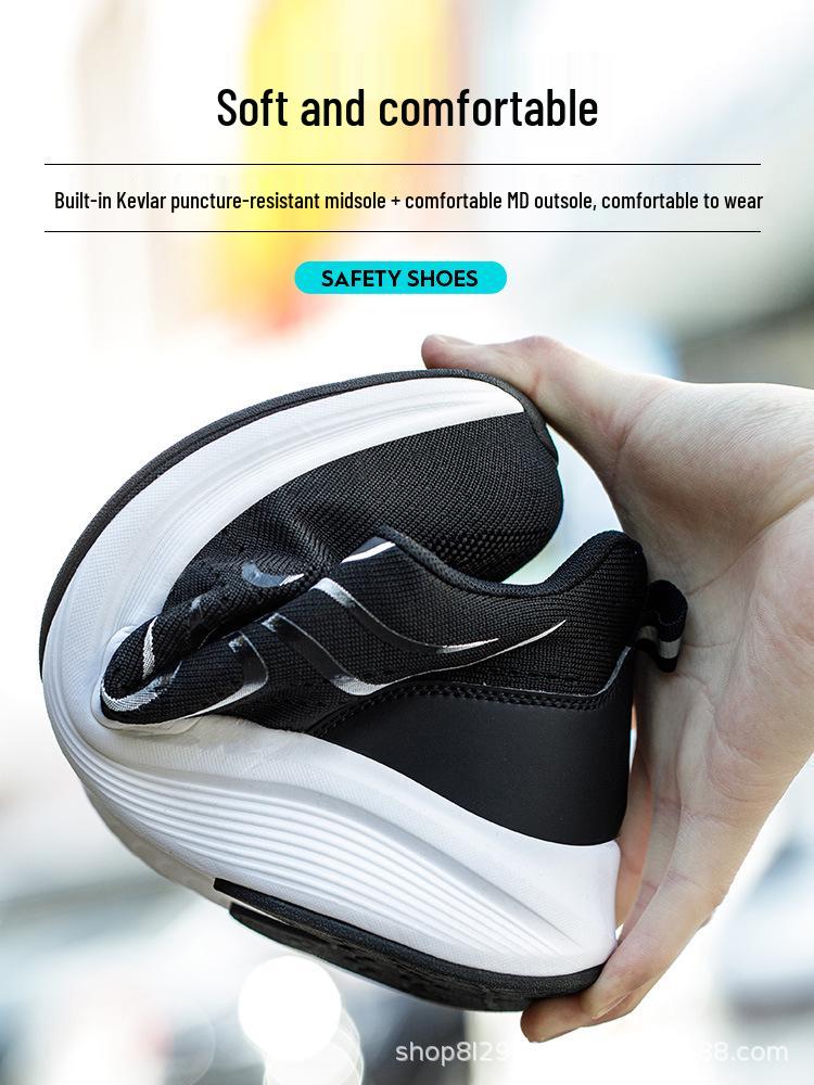 Men's Safety Work Shoes: Summer Breathable, Anti-Smash, Anti-Puncture, Steel Toe, Comfortable Construction Protection Footwear