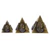 Ancient Egypt Pyramid Statue Alloy Keepsake Urn Wonders Sculpture Desk Decor for Souvenir Lovers