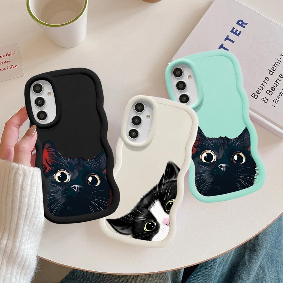 Cute Cat Pattern Case for Samsung Galaxy A21s A11 A12 A52 A14 A13 A15 A16 Soft Phone Cover A23 A06 A03 A53 A33 A04 A22 A05