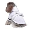 Soft Quick Drying Pet Bathrob Dog Pajama With Hood Cotton Hooded Bathrobe Super Absorbent Dog Bath Towel Pet Supplies