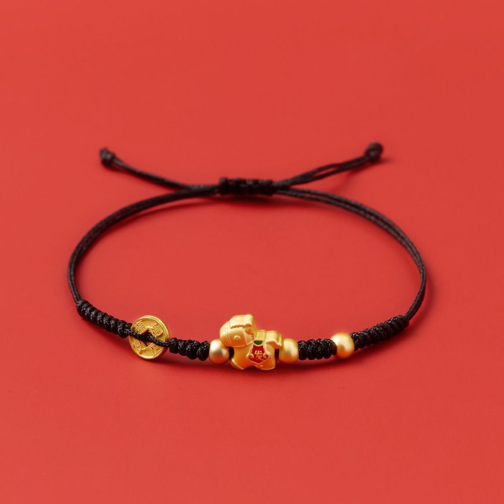 2026 Horse Year Lucky Pony Red Rope Chinese Style Fortune Bracelet Horse Year Bracelet  Girls