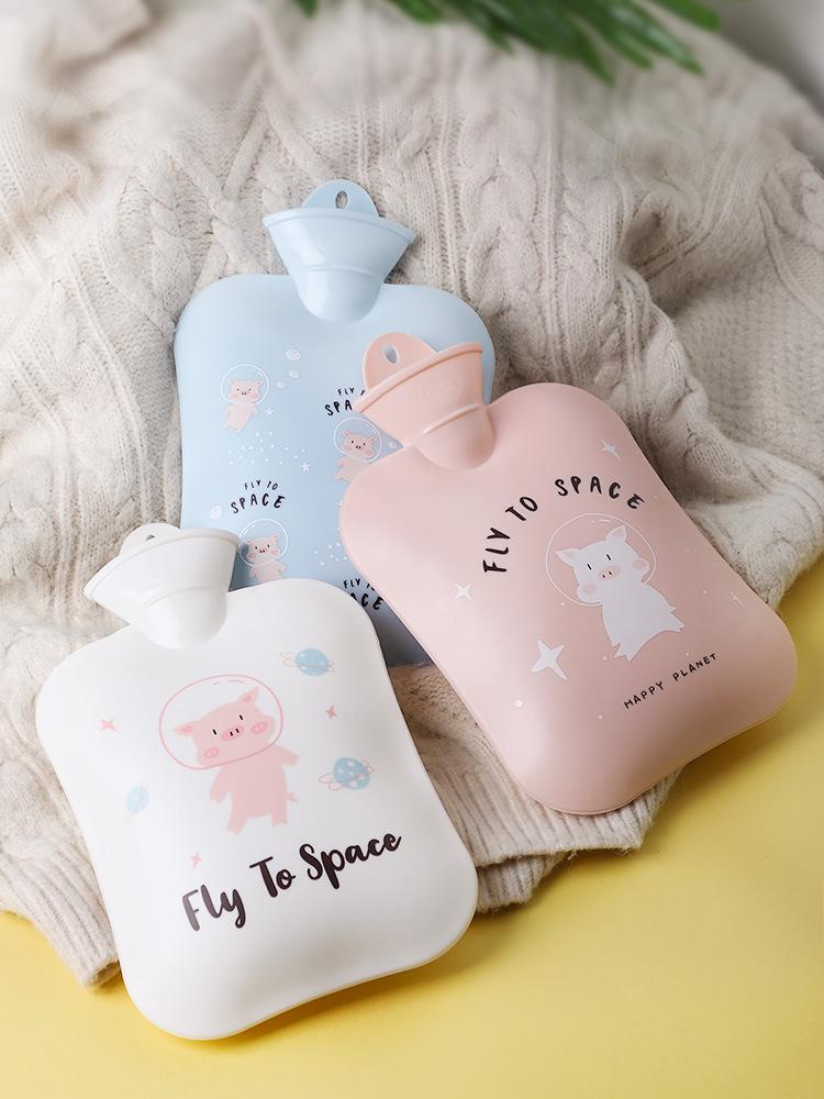 Mini Compress Stomach Warm Water Bag Cute Water Injection Handbag For Student Size Carry-on Water Plush Cloth Water Bag