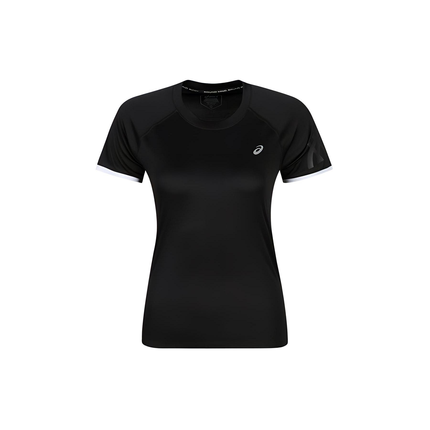 

New ASICS Women s Running T Shirts Women s Black 2012C821-001 S