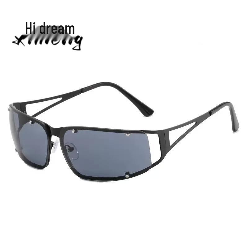 2024 Y2K Hollow Metal Sunglasses for Women - European & American Hot Girl Disco Party Fashion