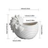 Ceramiczny Świecznik w Kształcie Muszli do Wystroju Domu Motyw Oceaniczny Doniczka na Sukulenty Miniaturowa Doniczka Dekoracyjny Pojemnik