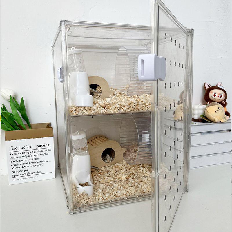 Luxury Transparent Double-Layer Acrylic Hamster Cage Villa