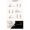 Fashionable Symmetrical Hollow Leaf Earrings New Alloy Long Earrings