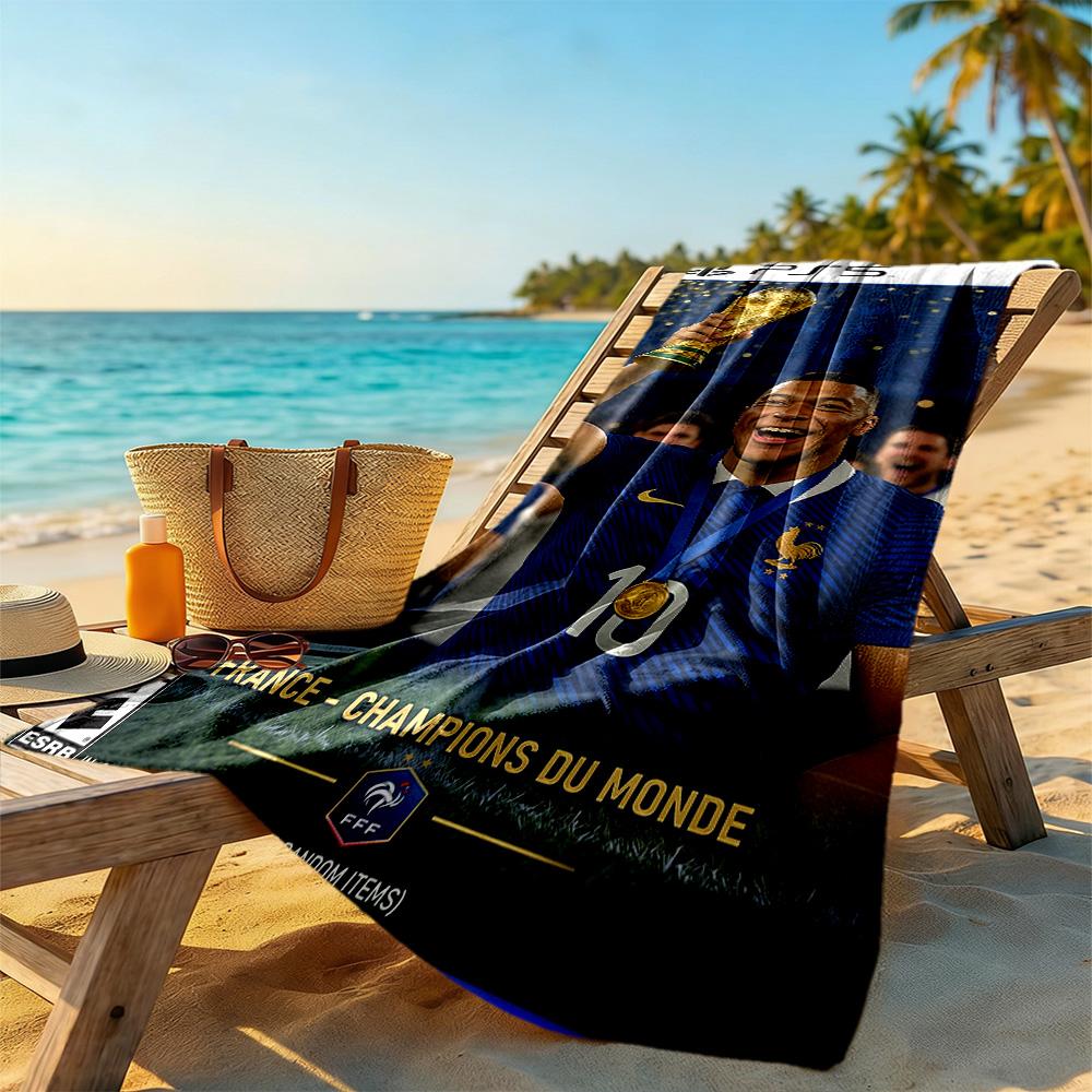 Mbappe Strandtuch Weich Langlebig Schnelltrocknend Bequem Leicht Geeignet für Sport, Reisen, Schwimmen, Yoga, Badezimmer, Strand Und Pool