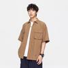 Tide Brand Summer New Ultra-Thin Quick-Dry Japanese Workwear Short-Sleeve Retro Loose Shirt