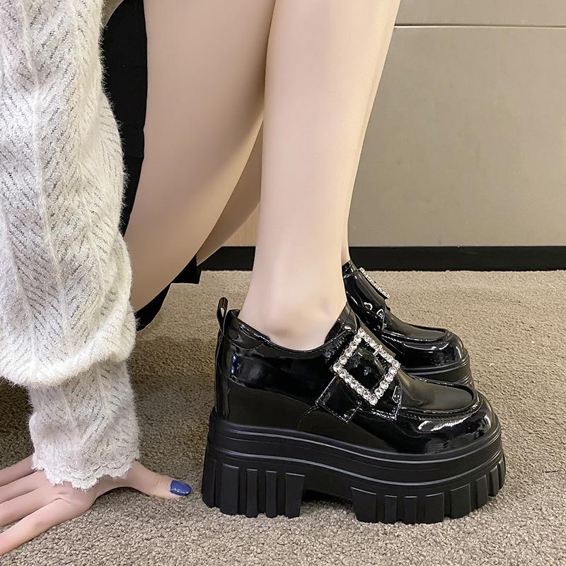 Fashion 10CM High Platform Women Sneakers Autumn Thick Sole Casual Dad Shoes Walking Chunky Shoes Woman Leather Sneakers Zapatos Mujer