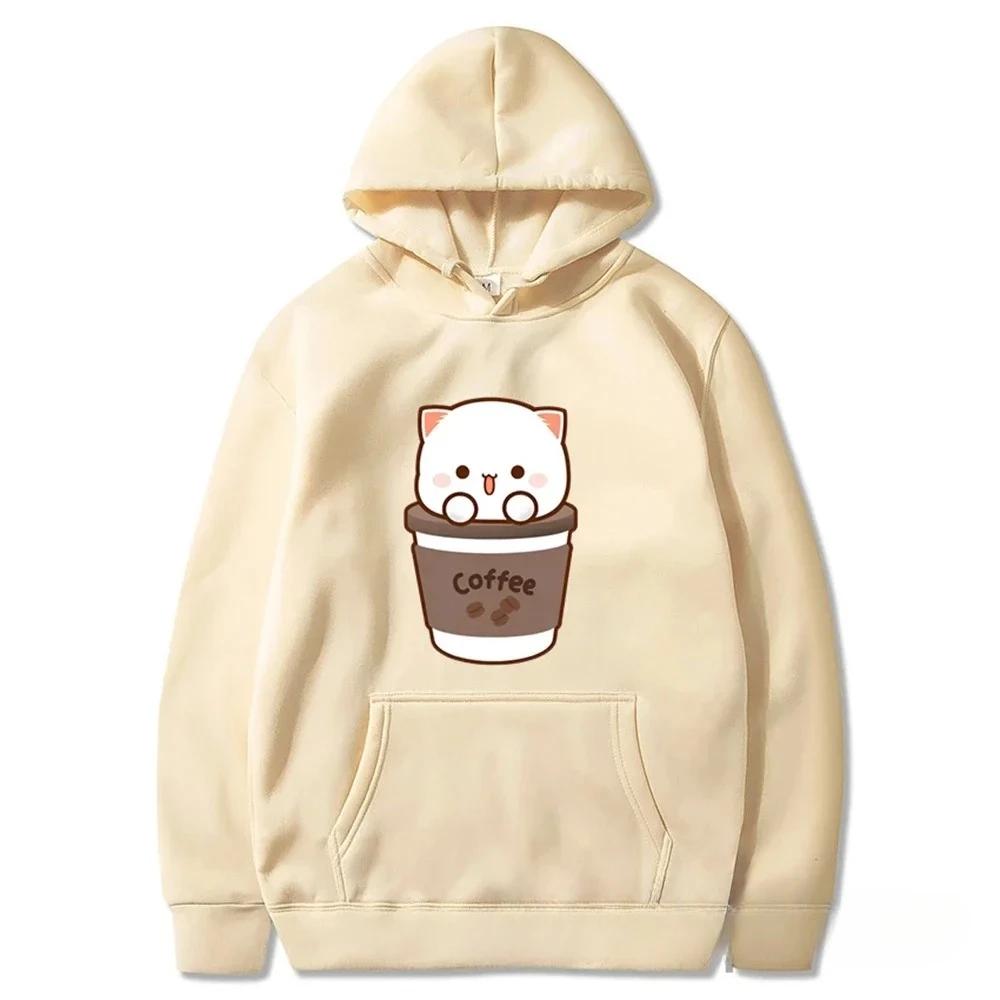 

Забавный худи с черным котом, поедающим рыбу, женский, мода Харадзюку, толстовка, уличная одежда, теплый, женский худи с карманом-кенгуру 3XL