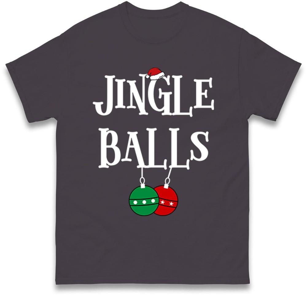 Funny Christmas Couple Matching Tshirt Jingle Balls Tinsel Tts Holiday Tee