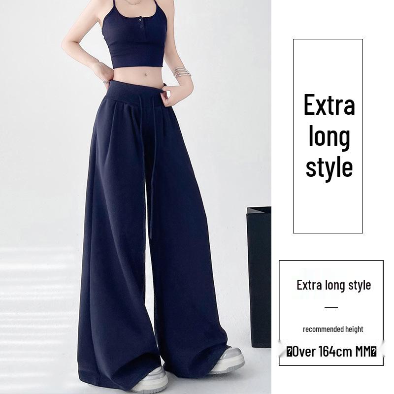 

American Retro Women s Summer Wide Leg Pants – 2025 New Casual Loose Drawstring Drape. Extra Large