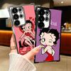 B-Bettys B-Boops Girl Plating Phone Case For Samsung Galaxy S24 S25 FE S26 Edge S23 Ultra S22 S21 Plus S20 Anti-Fall Airabag Cov