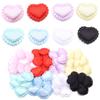 50Pcs/Lot Colorful Fabric Love Heart Petals Sponge Petal Patches For DIY Wedding Party Hairclip Clothing Decoration Supplies